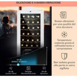 Klarstein Shiraz 28 Uno - Frigorifero Per Vini, 74 L, 28 Bottiglie, Pannello Di Controllo Touch, 5-18°C -Negozio Di Elettrodomestici 97203165 4