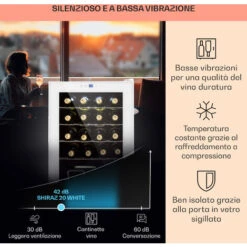 Klarstein Klarstein Shiraz 20 Uno - Frigorifero Per Vini, 53 L, 20 Bottiglie, Pannello Di Controllo Touch, 5-18°C 10 Klarstein Klarstein Shiraz 20 Uno - Frigorifero Per Vini, 53 L, 20 Bottiglie, Pannello Di Controllo Touch, 5-18°C -Negozio Di Elettrodomestici 97203169 4