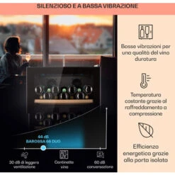 Klarstein Barossa 79 Duo - Frigorifero Per Vini, 79 Bottiglie, 204 Litri, 2 Zone -Negozio Di Elettrodomestici 97203290 4