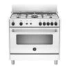 La Germania AMN965GXV Serie Americana Cucina 5 Fuochi Gas Forno Gas Ventilato 90 Cm Inox Cromato