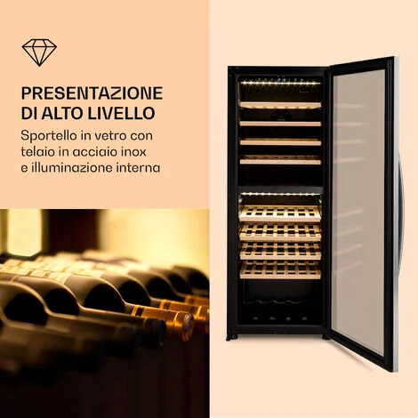 Klarstein Klarstein Vinamour 77 Duo Frigo Per Vino 191 Litri 5 - 20 °C 2 Zone Di Raffreddamento 5 Klarstein Klarstein Vinamour 77 Duo Frigo Per Vino 191 Litri 5 - 20 °C 2 Zone Di Raffreddamento - immagine 3