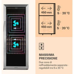 Klarstein Klarstein Vinamour 77 Duo Frigo Per Vino 191 Litri 5 - 20 °C 2 Zone Di Raffreddamento 10 Klarstein Klarstein Vinamour 77 Duo Frigo Per Vino 191 Litri 5 - 20 °C 2 Zone Di Raffreddamento -Negozio Di Elettrodomestici 98518269 4