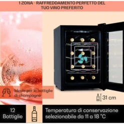Klarstein Barolo 12 Uno - Frigorifero Per Vini, 37 L, 12 Bottiglie, 11-18 °C, SingleZone 9 Klarstein Barolo 12 Uno - Frigorifero Per Vini, 37 L, 12 Bottiglie, 11-18 °C, SingleZone -Negozio Di Elettrodomestici 99449454 3