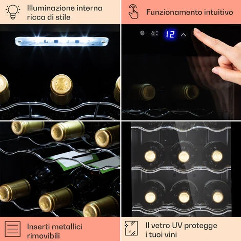 Klarstein Barolo 12 Uno - Frigorifero Per Vini, 37 L, 12 Bottiglie, 11-18 °C, SingleZone 7 Klarstein Barolo 12 Uno - Frigorifero Per Vini, 37 L, 12 Bottiglie, 11-18 °C, SingleZone - immagine 5