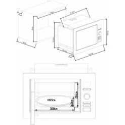 Microonde Da Incasso Grill CONTINENTAL EDISON CEMO25GEB2 Nero L59,5 X H38,8 X P40 Cm 25L -Negozio Di Elettrodomestici 99458459 4